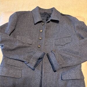 GUCCI -Black Lined Jacket w/Logo Jacquard size 56 jacket corresponds to a XL